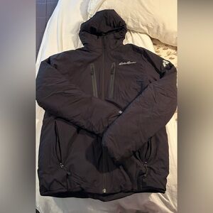 Eddie Bauer Men's Black Down Seamless Puffer Jacket
